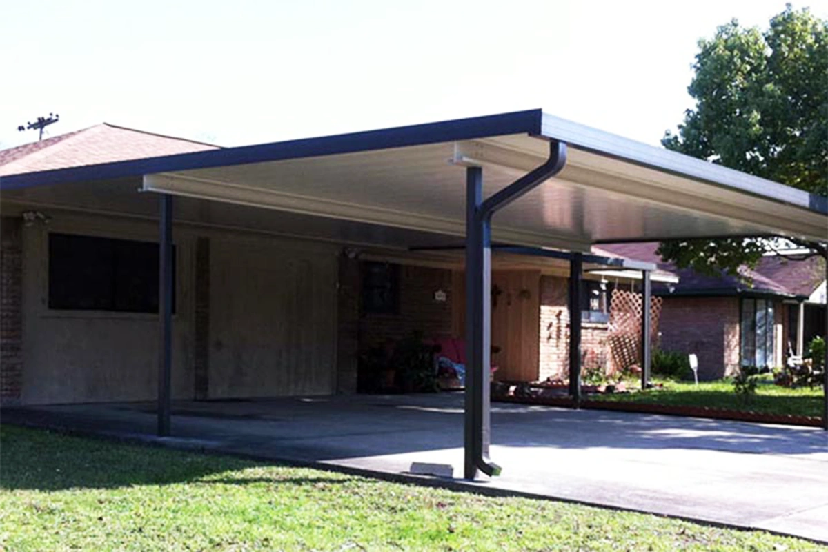Custom aluminum carport built for a South Alabama property