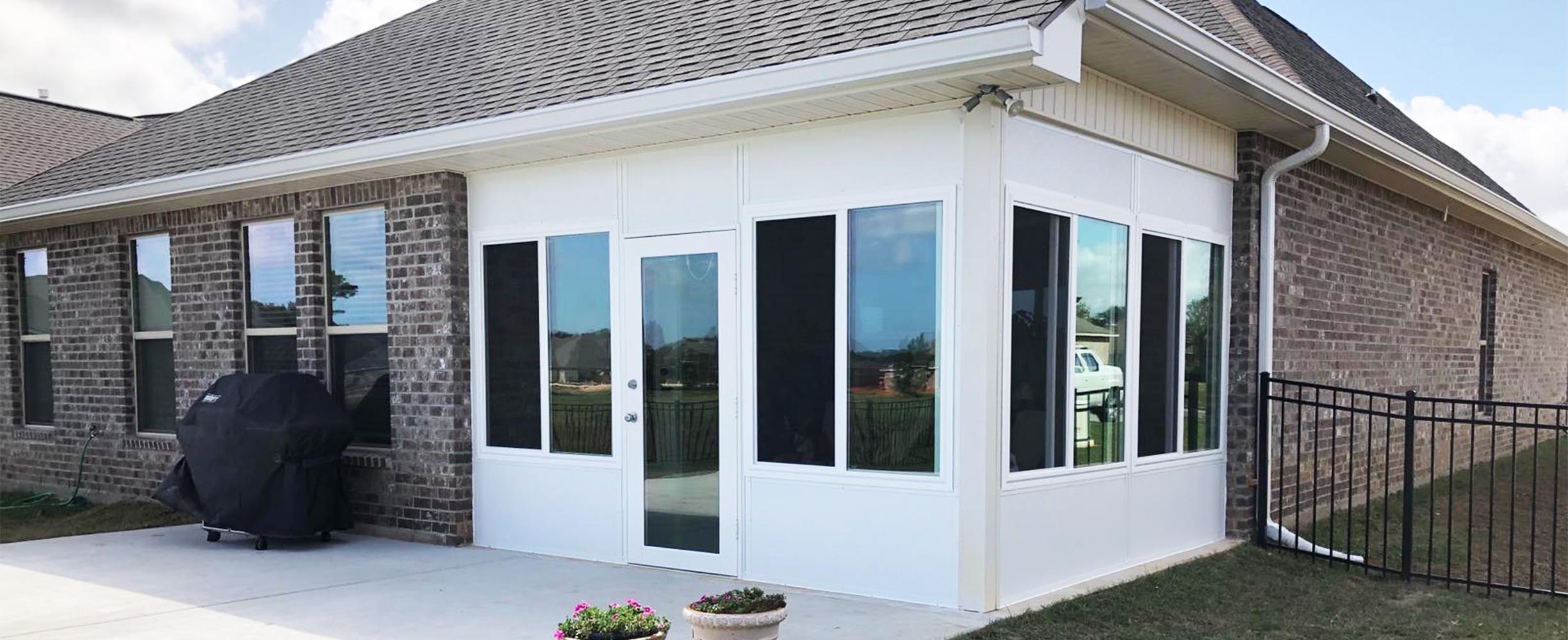 Custom sunroom adding light-filled living space to a South Alabama home