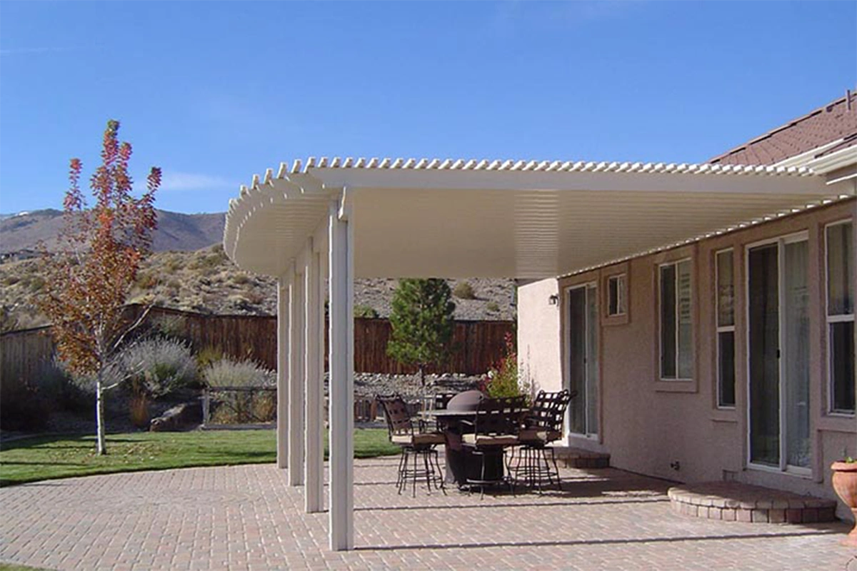 Architectural pergola extending a South Alabama outdoor living space
