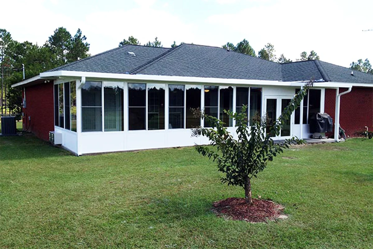 Custom sunroom addition at a Baldwin County, Alabama home