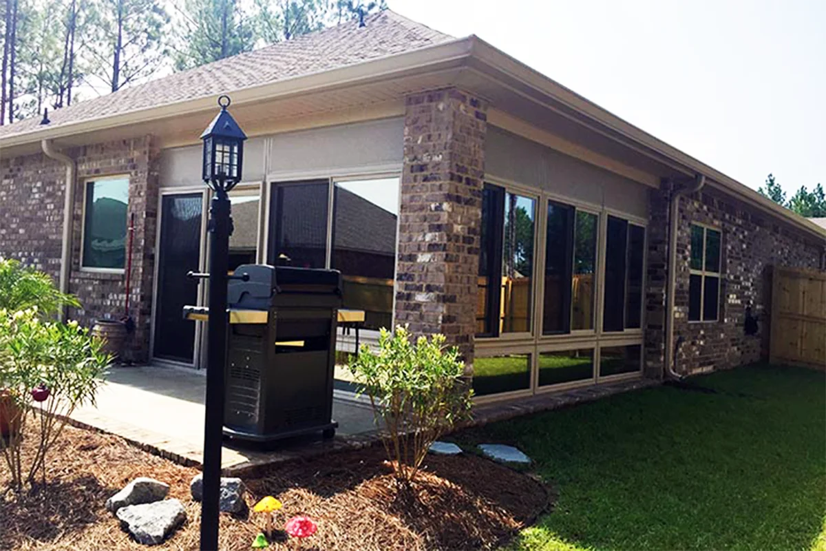 Sunroom enclosure providing protected living space in Baldwin County